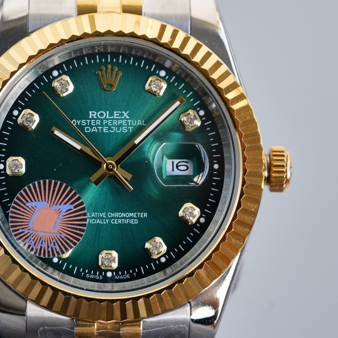 DATEJUST 41MM TWO-TONE GREEN DIAL JUBILEE BRACELET