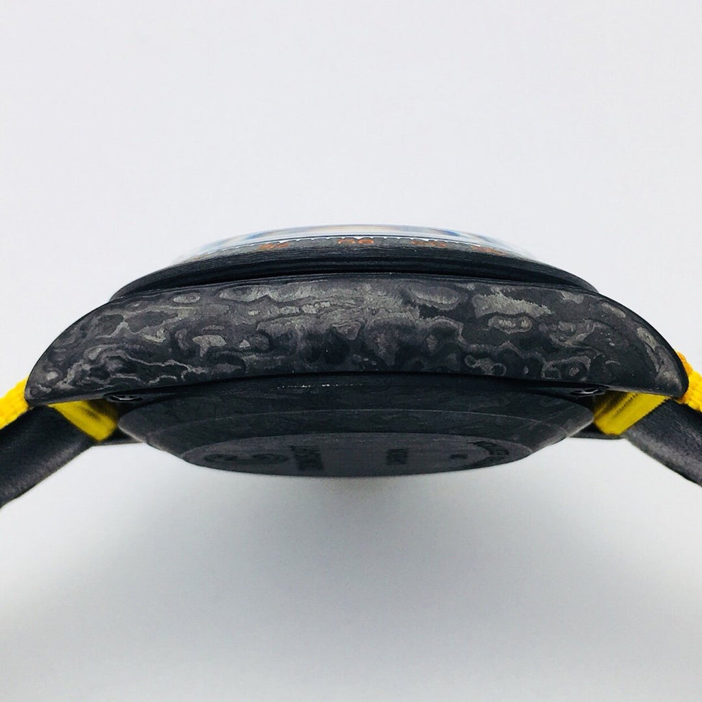 DAYTONA 40MM CUSTOM CARBON FILBER CREAM DIAL YELLOW TEXTILE