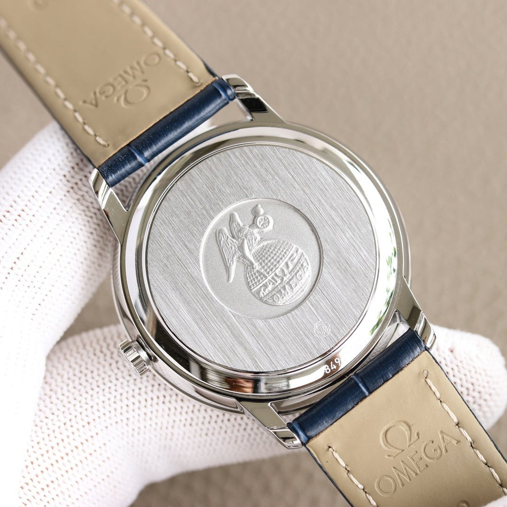 DE VILLE PRESTIGE 39.5 SILVER BLUE DIAL