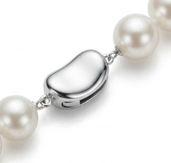 Minimalist Classic Pearl Strand Necklace – Minimalist Round Pearl Beaded Necklace for Women – Elegant Everyday Jewelry for Women