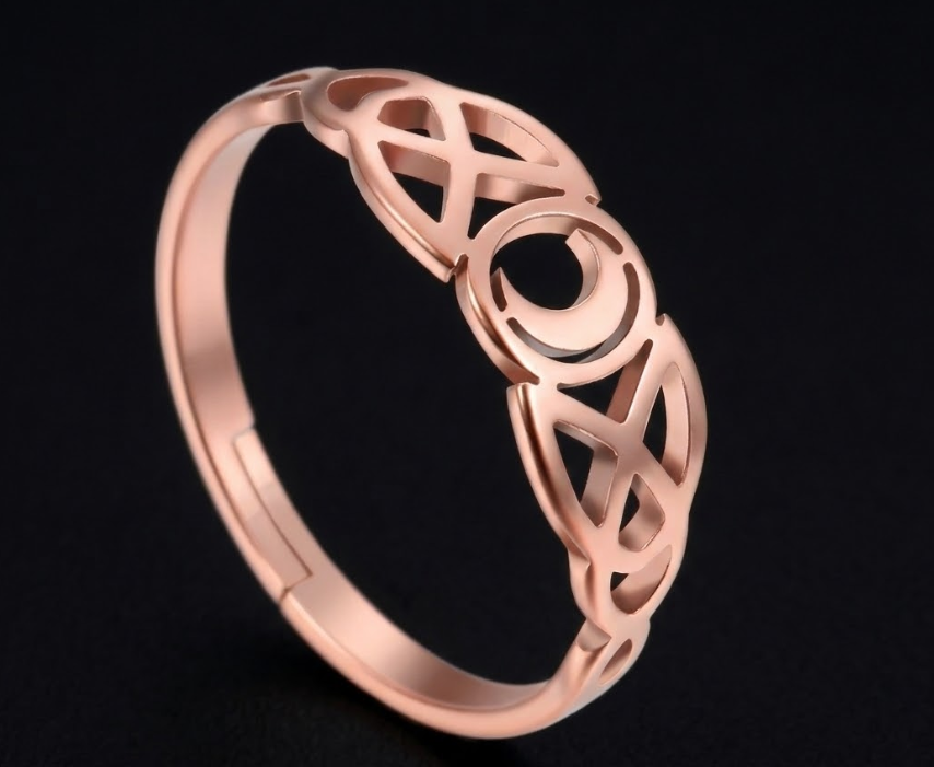 Minimalist Minimalist Geometric Adjustable Ring – Stainless Steel Open Ring for Women – Elegant Everyday Jewelry for Women