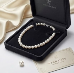 Minimalist Classic Pearl Strand Necklace – Minimalist Round Pearl Beaded Necklace for Women – Elegant Everyday Jewelry for Women