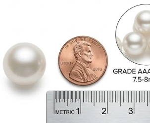 Minimalist Classic Pearl Strand Necklace – Minimalist Round Pearl Beaded Necklace for Women – Elegant Everyday Jewelry for Women