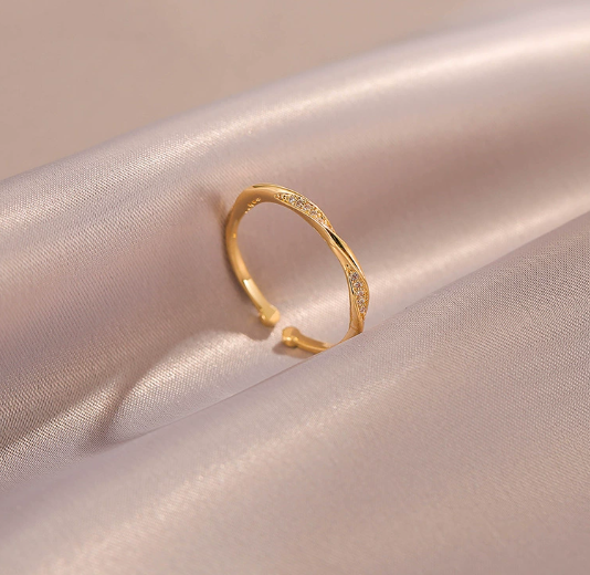 Minimalist Minimalist Gold Adjustable Ring – Elegant Open Band Ring for Women – Elegant Everyday Jewelry for Women