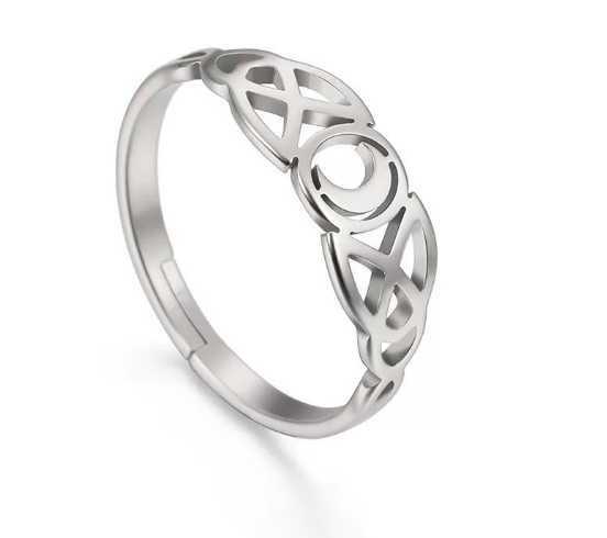 Minimalist Minimalist Geometric Adjustable Ring – Stainless Steel Open Ring for Women – Elegant Everyday Jewelry for Women