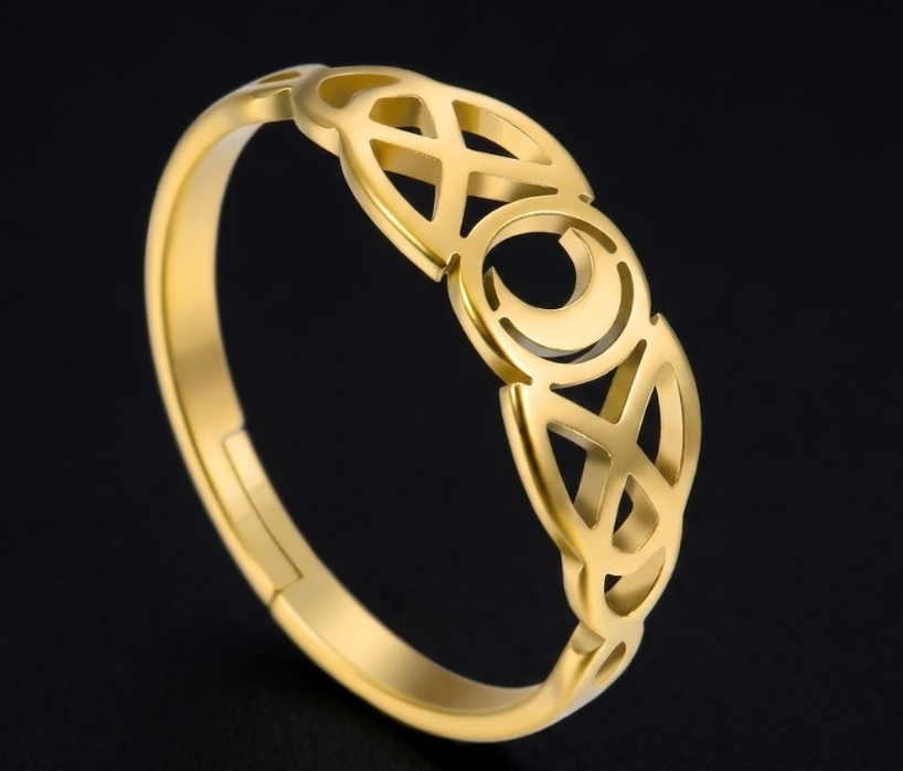 Minimalist Minimalist Geometric Adjustable Ring – Stainless Steel Open Ring for Women – Elegant Everyday Jewelry for Women