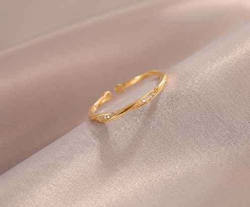Minimalist Minimalist Gold Adjustable Ring – Elegant Open Band Ring for Women – Elegant Everyday Jewelry for Women