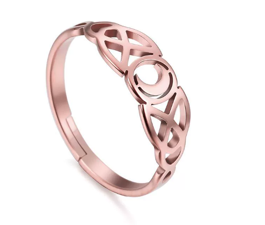 Minimalist Minimalist Geometric Adjustable Ring – Stainless Steel Open Ring for Women – Elegant Everyday Jewelry for Women