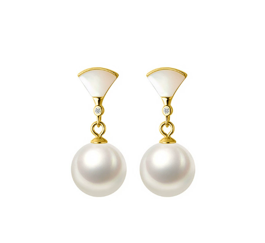 Minimalist Minimalist Pearl Drop Earrings – Elegant Gold Tone Dangle Earrings for Women – Elegant Everyday Jewelry for Women