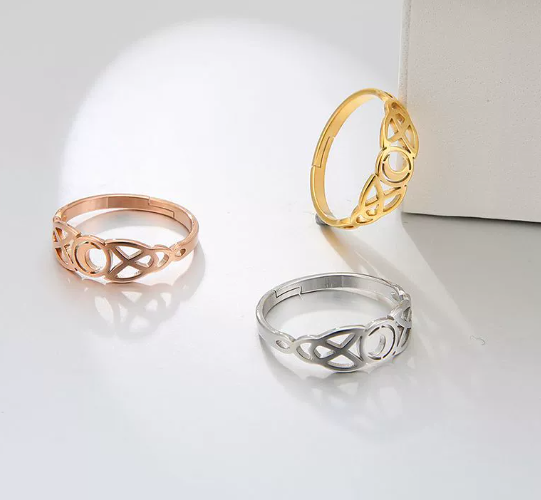 Minimalist Minimalist Geometric Adjustable Ring – Stainless Steel Open Ring for Women – Elegant Everyday Jewelry for Women