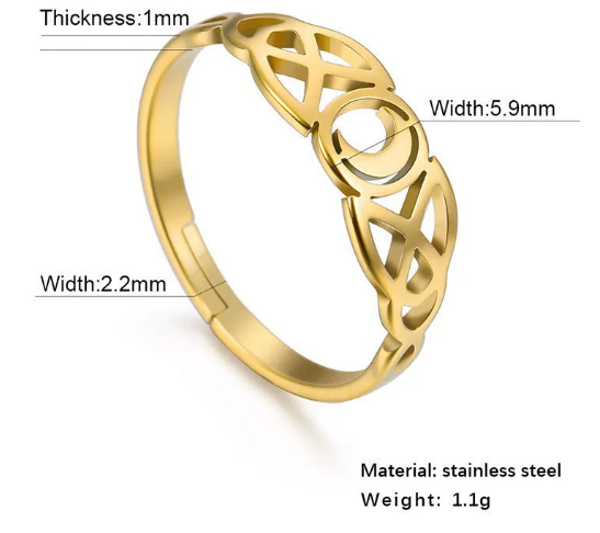 Minimalist Minimalist Geometric Adjustable Ring – Stainless Steel Open Ring for Women – Elegant Everyday Jewelry for Women