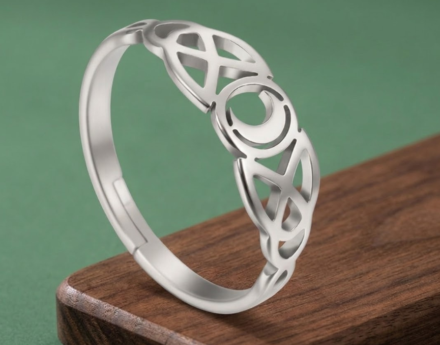 Minimalist Minimalist Geometric Adjustable Ring – Stainless Steel Open Ring for Women – Elegant Everyday Jewelry for Women